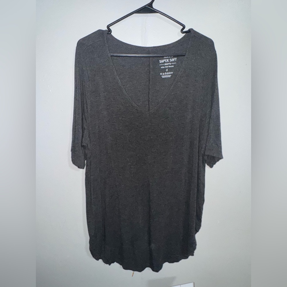 Torrid Super Soft Favorite Tunic In Gray Size 3X - Picture 2 of 5